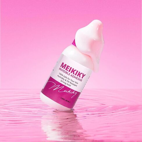 Wig Glue for Front Lace Wig Lace Glue Waterproof Super Hold Meikiky Invisible Adhesive for Wigs and Hair Systems Easy to Apply Fast Drying Strong Hold Perspiration Resistant (1.3oz) in Saudi Arabia