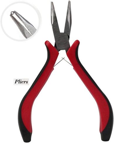Professional Hair Extension Tool Pliers Hook Needle With 200PCS 5mm Micro Silicone Rings Beads for Micro Ring Link Hair and Feather Extensions in Saudi Arabia