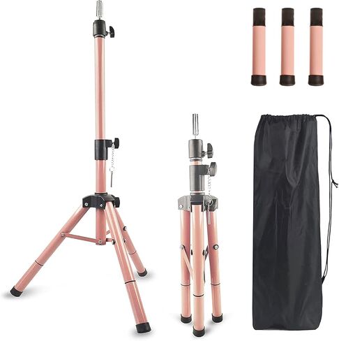 Smilco Wig Stand Tripod Mannequin Head Stand, Adjustable Heavy Duty Wig Head Stand for Cosmetology Hairdressing Training(40 Inches) in Saudi Arabia
