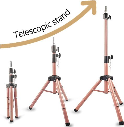 Smilco Wig Stand Tripod Mannequin Head Stand, Adjustable Heavy Duty Wig Head Stand for Cosmetology Hairdressing Training(40 Inches) in Saudi Arabia