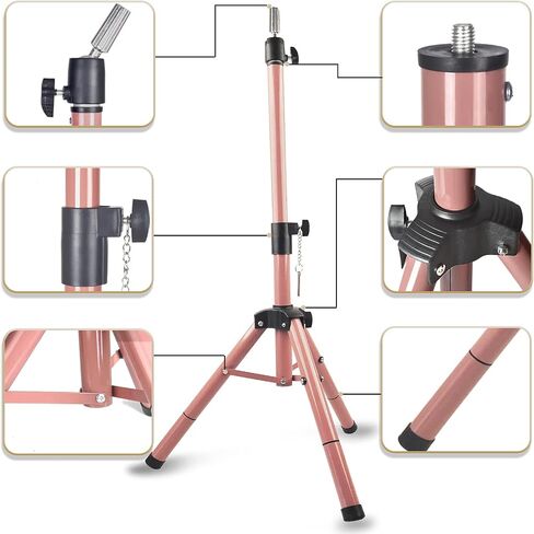 Smilco Wig Stand Tripod Mannequin Head Stand, Adjustable Heavy Duty Wig Head Stand for Cosmetology Hairdressing Training(40 Inches) in Saudi Arabia