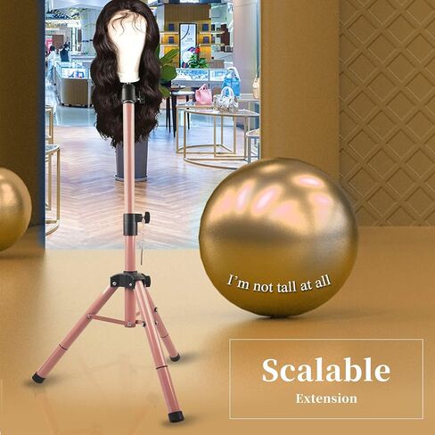 Smilco Wig Stand Tripod Mannequin Head Stand, Adjustable Heavy Duty Wig Head Stand for Cosmetology Hairdressing Training(40 Inches) in Saudi Arabia