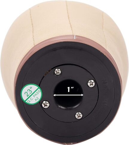 BHD BEAUTY Cork Canvas Block Mannequin Head Wig Display Styling With Mount Hole 22"(Canvas Head+Head Stand+T Pins+C Needles+Wig Caps+Thread +Clips) in Kuwait