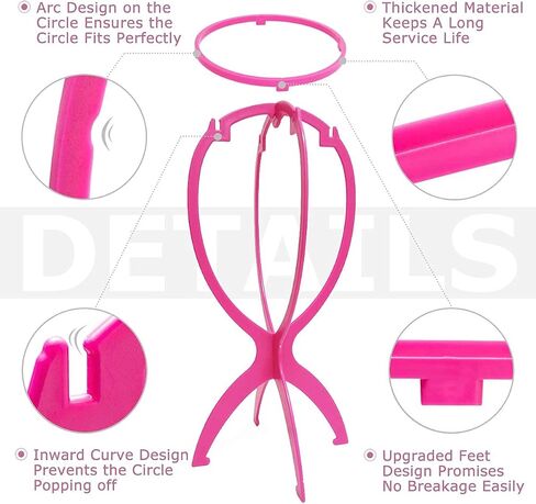 Dreamlover Wig Stand, Wig Head Stand, Travel Plastic Wig Stand, 2 Pack in Saudi Arabia