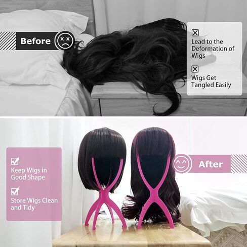 Dreamlover Wig Stand, Wig Head Stand, Travel Plastic Wig Stand, 2 Pack in Saudi Arabia