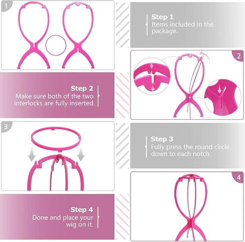 Dreamlover Wig Stand, Wig Head Stand, Travel Plastic Wig Stand, 2 Pack in Saudi Arabia