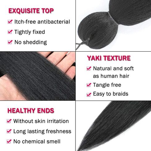 ألرنس تجديل الشعر الطويل جديلة 30 بوصة 8 حزم تجديل الشعر المهنية الألياف الاصطناعية الكروشيه تويست الضفائر in Kuwait