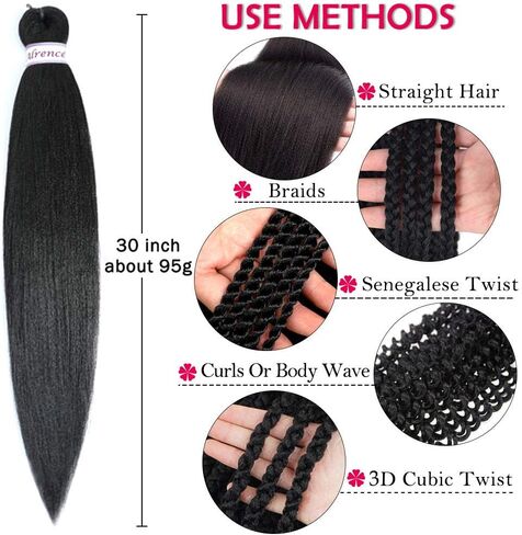 ألرنس تجديل الشعر الطويل جديلة 30 بوصة 8 حزم تجديل الشعر المهنية الألياف الاصطناعية الكروشيه تويست الضفائر in Kuwait