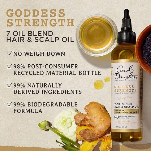مزيج الزيوت من Carol's Daughter Goddess Strength 7 لمعالجة زيت فروة الرأس والشعر - مع زيت الخروع والجوجوبا، 4.2 أونصة سائلة in Kuwait