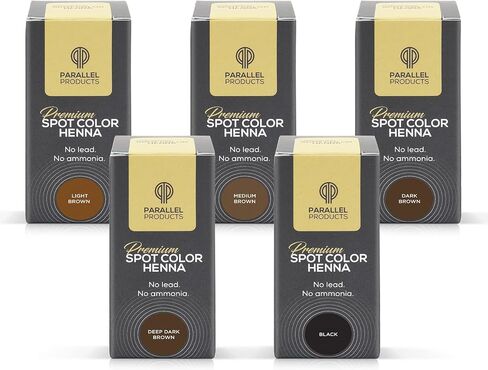 Parallel Products Spot Color Henna Kit - Henna Hair Dye - 3 grams - Tint for Professional Spot Coloring - With Mixing Dish - Covers Grey Hair - Root Touch Up (Black) in Saudi Arabia