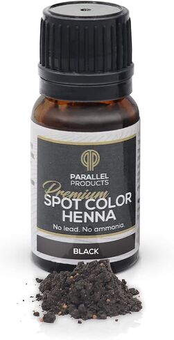 Parallel Products Spot Color Henna Kit - Henna Hair Dye - 3 grams - Tint for Professional Spot Coloring - With Mixing Dish - Covers Grey Hair - Root Touch Up (Black) in Saudi Arabia