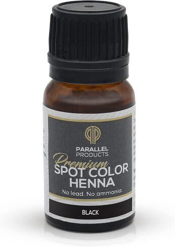 Parallel Products Spot Color Henna Kit - Henna Hair Dye - 3 grams - Tint for Professional Spot Coloring - With Mixing Dish - Covers Grey Hair - Root Touch Up (Black) in Saudi Arabia