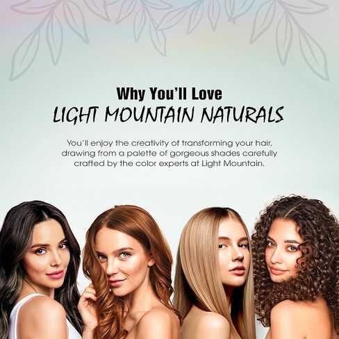 Light Mountain Henna Hair Color & Conditioner, Red - Organic Henna Leaf Powder, Pure Botanical Semi-Permanent Hair Color with Conditioning Benefits, 4 Oz in Saudi Arabia