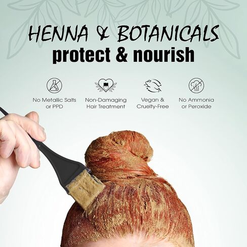 Light Mountain Henna Hair Color & Conditioner, Red - Organic Henna Leaf Powder, Pure Botanical Semi-Permanent Hair Color with Conditioning Benefits, 4 Oz in Saudi Arabia