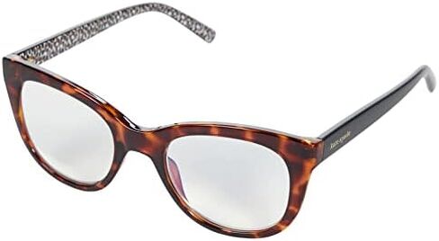 نظارات قراءة بيضاوية للنساء من Kate Spade New York Odessa Blue Light Readers، عدسات هافانا داكنة/تجريبية، 50 مم، 20 مم + 2 in Kuwait