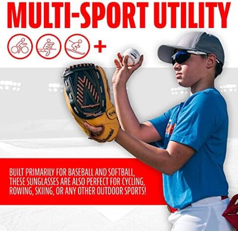 Franklin Sports Baseball + Softball Sunglasses - Men's + Women's Sports Sunglasses - Flip Up Shades + Non Flip Glasses in Saudi Arabia