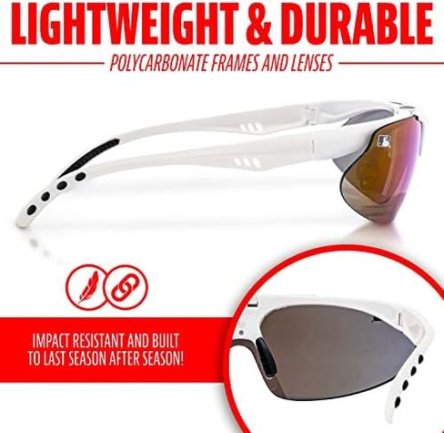 Franklin Sports Baseball + Softball Sunglasses - Men's + Women's Sports Sunglasses - Flip Up Shades + Non Flip Glasses in Saudi Arabia