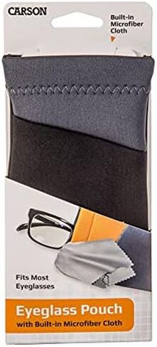 Carson Eyeglass Pouch with Built-in Microfiber Cloth for Reading Glasses, Sunglasses and Eyewear - Plum Purple, XX-Large in Saudi Arabia
