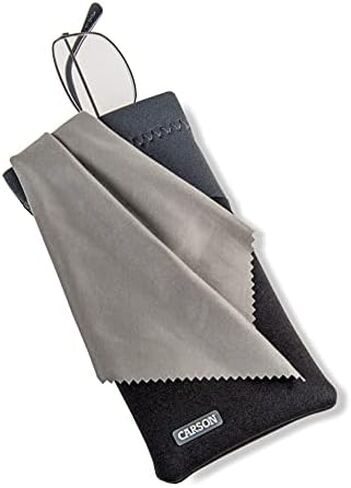 Carson Eyeglass Pouch with Built-in Microfiber Cloth for Reading Glasses, Sunglasses and Eyewear - Plum Purple, XX-Large in Saudi Arabia