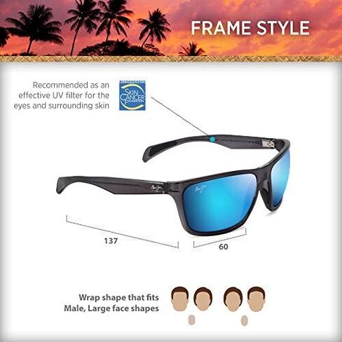 Maui Jim Men's Makoa Wrap Sunglasses in Saudi Arabia