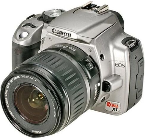 Canon Digital Rebel XT DSLR Camera with EF-S 18-55mm f3.5-5.6 Lens (Black) (OLD MODEL) in Saudi Arabia