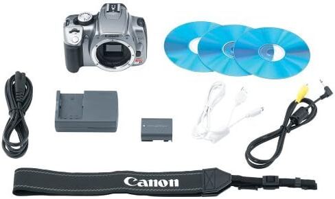 Canon Digital Rebel XT DSLR Camera with EF-S 18-55mm f3.5-5.6 Lens (Black) (OLD MODEL) in Saudi Arabia