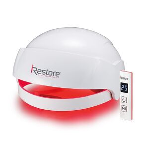 نظام iRestore الأساسي لنمو الشعر بالليزر - علاجات تساقط الشعر المعتمدة من إدارة الغذاء والدواء الأمريكية للرجال والنساء ومنتجات نمو الشعر للرجال ذوي الشعر الخفيف وعلاجات إعادة نمو الشعر وغطاء الليزر والعلاج بالضوء الأحمر