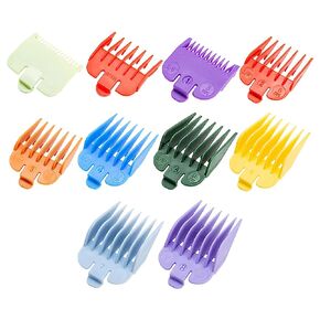 10pcs Professional Hair Clipper Guards Guide Combs, Assorted Random Colors Hair Clipper Combs Cutting Guides, Fits for Most Wahl Professional Clipper Combs Replacement, 1/16" to 1" in Saudi Arabia
