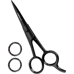 Utopia Care Hair Cutting and Hairdressing Scissors 3.5 Inch, Premium Stainless Steel shears with smooth Razor & Sharp Edge Blades, for Salons, Men & Women, Kids, Adults, & Pets - Black