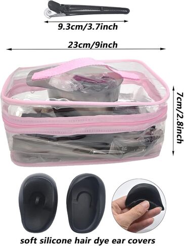 Hair Dye Coloring Kit, Hair Bleaching Kit, Thickening Hair Dye Color Brush And Bowl Set, Ear Cover, Hairpin, Gloves, Mixer, Hair Coloring Cape, Hair Dye DIY Tools Hair Salon Supplies (16 PCS) in Kuwait