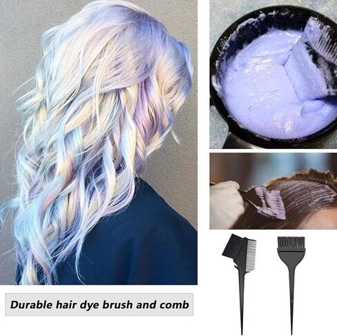 Hair Dye Coloring Kit, Hair Bleaching Kit, Thickening Hair Dye Color Brush And Bowl Set, Ear Cover, Hairpin, Gloves, Mixer, Hair Coloring Cape, Hair Dye DIY Tools Hair Salon Supplies (16 PCS) in Kuwait