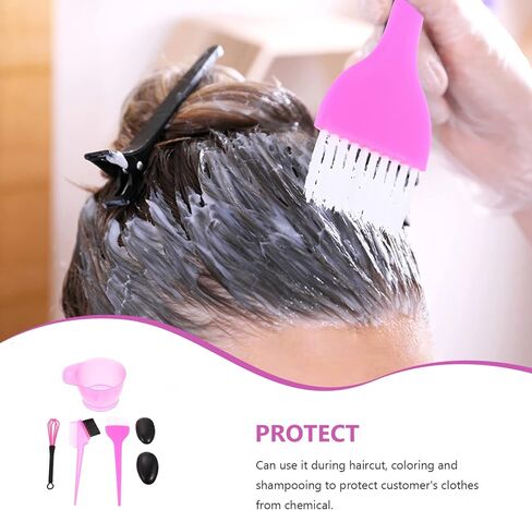 Healifty Hair Dye Coloring Kit 20Pcs - Hair Dye Bowl, Hair Dye Brush, Hair Dye Comb, Hair Coloring Cape, Ear Cover, Gloves, Hairpin, Hair Dying Accessory Kit for Hair Coloring in Saudi Arabia