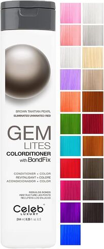 Celeb Luxury Colorwash Color Depositing Conditioner + Bondfix Bond Rebuilder, Semi Permanent Hair Color, Vegan Hair Dye, Viral and Gem Lites in Saudi Arabia