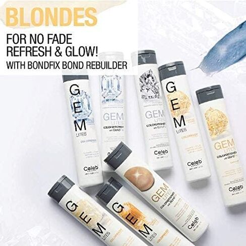Celeb Luxury Colorwash Color Depositing Conditioner + Bondfix Bond Rebuilder, Semi Permanent Hair Color, Vegan Hair Dye, Viral and Gem Lites in Saudi Arabia