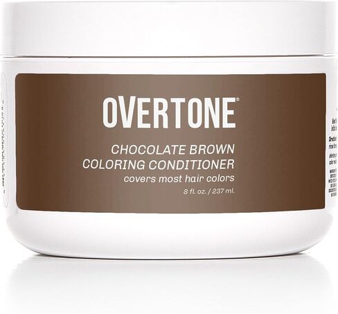oVertone Haircare Color Depositing Conditioner - 8 oz Semi Permanent Hair Color with Shea Butter & Coconut Oil - Temporary Hair Color Dye - Vegan, Cruelty-Free - Blue for Brown Hair in Saudi Arabia