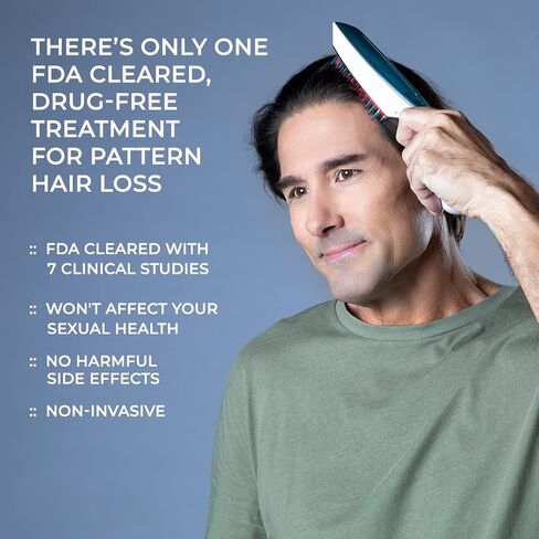 Hairmax Ultima 9 (FDA Cleared) Laser Hair Growth Comb, 100% Medical Grade Lasers (No LEDs), Laser Hair Growth Treatment for Men & Women, Thinning Hair Treatment for Women and Men, Denser & Fuller Hair, Spot or Full Scalp Coverage, Hair Growth Products to  in Saudi Arabia