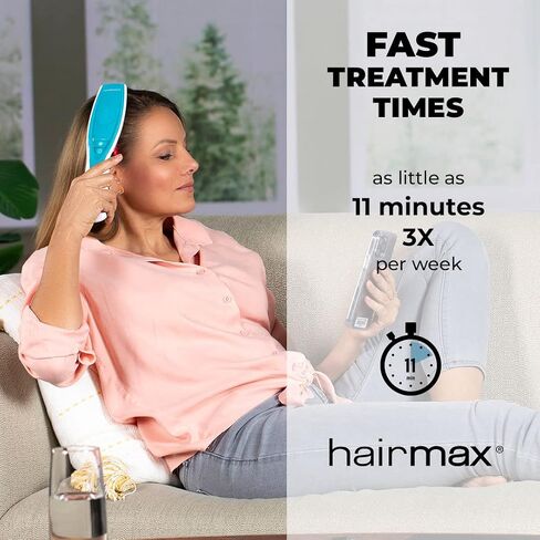 Hairmax Ultima 9 (FDA Cleared) Laser Hair Growth Comb, 100% Medical Grade Lasers (No LEDs), Laser Hair Growth Treatment for Men & Women, Thinning Hair Treatment for Women and Men, Denser & Fuller Hair, Spot or Full Scalp Coverage, Hair Growth Products to  in Saudi Arabia