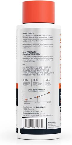 Foligain Triple Action Conditioner For Thinning Hair, Volumizing Conditioner for Men, 8 Fl. Oz. in Kuwait