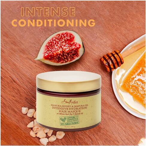SheaMoisture Intensive Hydration Hair Masque Manuka Honey & Mafura Oil For Dry, Damaged Hair Deep Conditioning Hair Treatment 11.5 oz in Saudi Arabia
