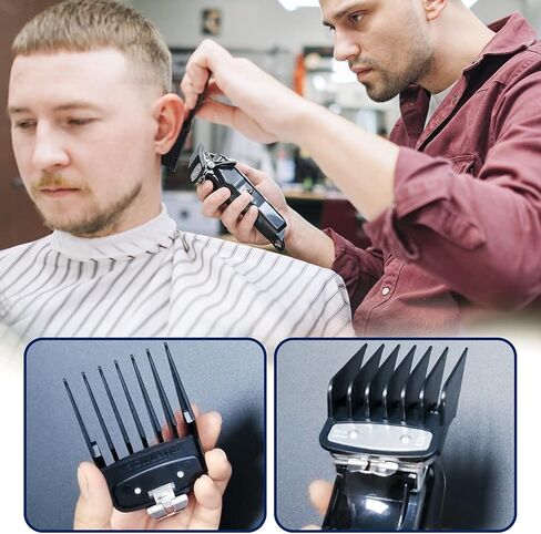 واقيات قص الشعر الممتازة مناسبة لقص الشعر، أمشاط احترافية لقص الشعر مع مشبك معدني، مجموعة 10 واقيات لأطوال القطع متوافقة مع معظم ماكينات قص الشعر من Wahl in Kuwait