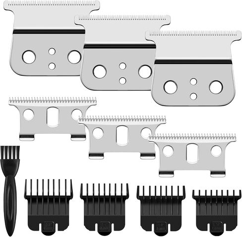 2 Pack T Blade for Andis T Outliner Trimmer, Andis GTX Trimmer, Replacement Blade Compatible with Andis #04710 and Andis #04521 (Sliver Steel T Blade + Sliver Steel Blade) in Kuwait
