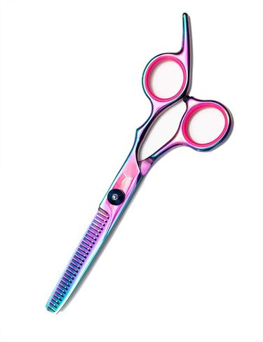 Hair Cutting Scissors Thinning Shears，6.5 Inch Professional Stainless Steel Barber Hair Scissors，for Both Salon and Home Use (Aurora color) in Saudi Arabia