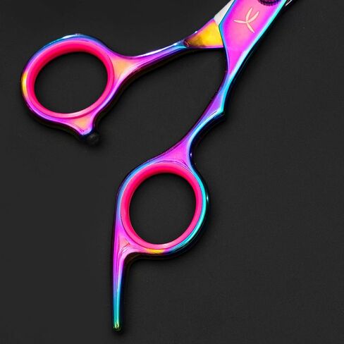 Hair Cutting Scissors Thinning Shears，6.5 Inch Professional Stainless Steel Barber Hair Scissors，for Both Salon and Home Use (Aurora color) in Saudi Arabia