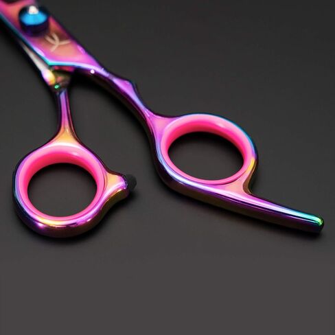 Hair Cutting Scissors Thinning Shears，6.5 Inch Professional Stainless Steel Barber Hair Scissors，for Both Salon and Home Use (Aurora color) in Saudi Arabia