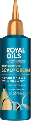 Head and Shoulders Scalp Cream Treatment, Daily Moisture, Anti Dandruff, Royal Oils Collection with Coconut Oil, Scalp Care for Natural and Curly Hair, 5.0 fl oz in Kuwait