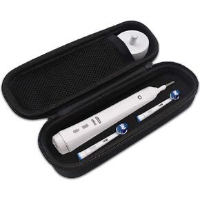 Oral B Toothbrush Hard Travel Case Carrying Bag, Fits for Oral-B Pro 1000, 2000, 3000, 3500, 1500 Electric Toothbrush, Mesh Pocket for Accessories and Soft Lining inside the Case for Protection
