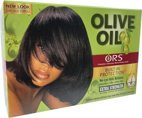 ORS Olive Oil Built-In Protection Full Application No-Lye Hair Relaxer - Extra Strength Kit (Pack of 1) in Saudi Arabia