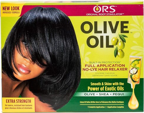 ORS Olive Oil Built-In Protection Full Application No-Lye Hair Relaxer - Extra Strength Kit (Pack of 1) in Saudi Arabia