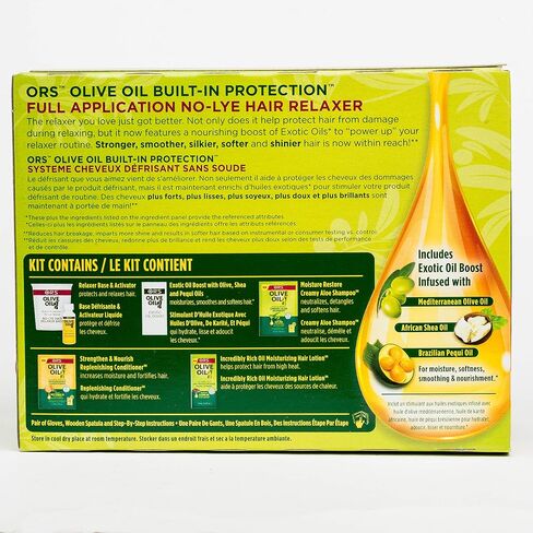 ORS Olive Oil Built-In Protection Full Application No-Lye Hair Relaxer - Extra Strength Kit (Pack of 1) in Saudi Arabia