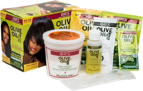 ORS Olive Oil Built-In Protection Full Application No-Lye Hair Relaxer - Extra Strength Kit (Pack of 1) in Saudi Arabia